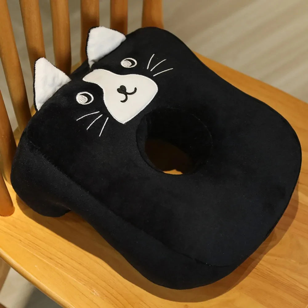 Cartoon Animal Nap Pillow – Soft Ring Desk & Travel Rest Pillow