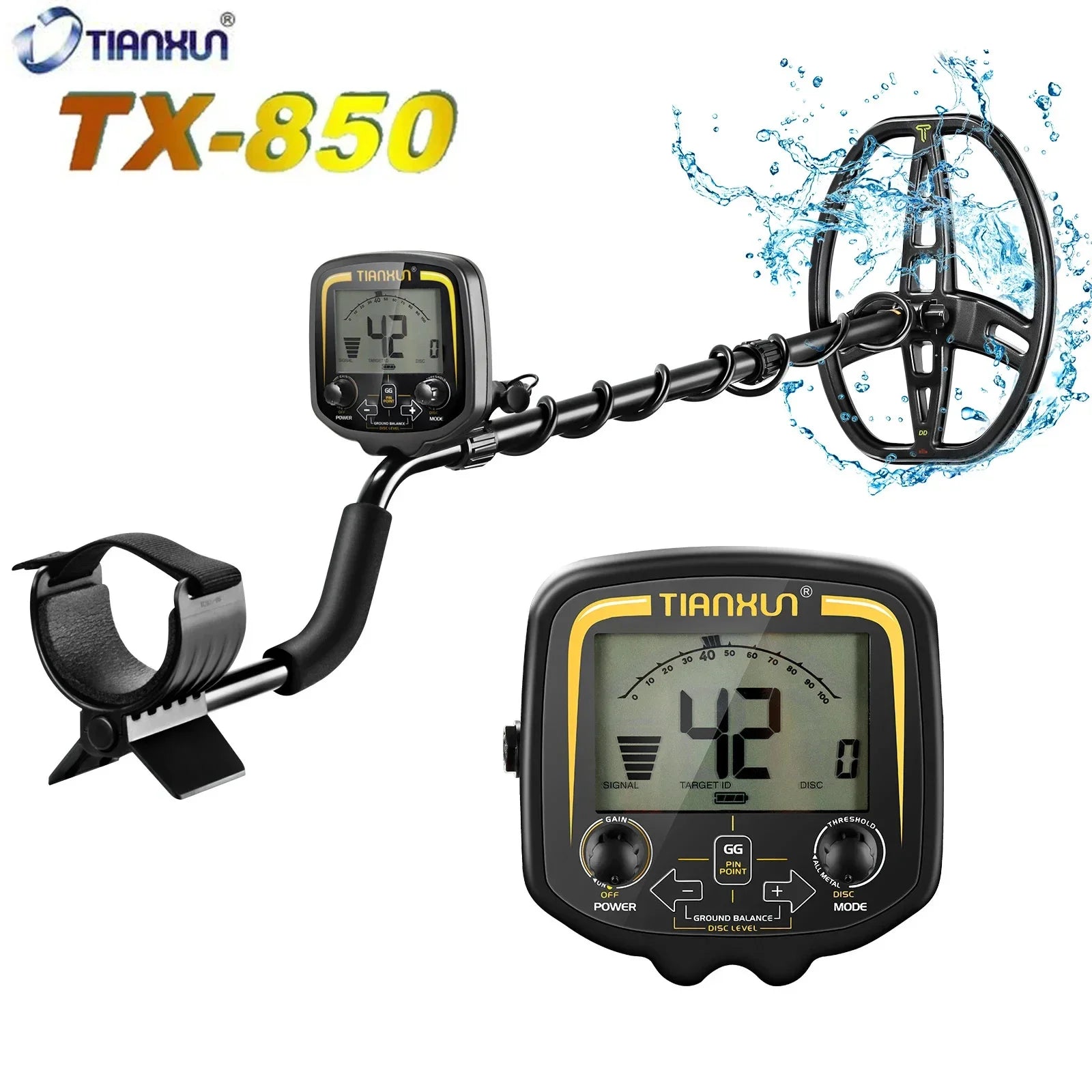 Professional TX-850 Gold Metal Detector High Performance Underground Treasure Super Stable Modes New Hunter LCD Screen Display Peaceful Pleasures Health and Wellness