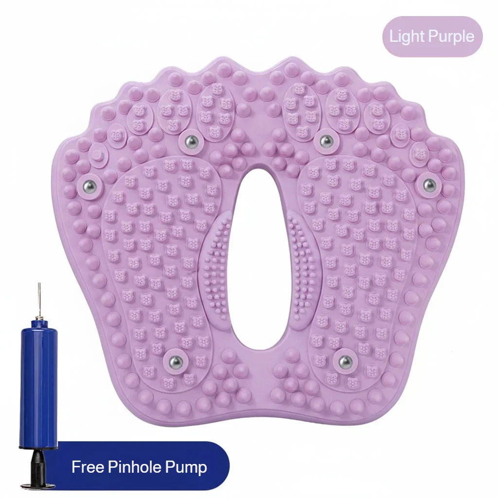 Large Household Inflatable Foot Massager Anti-slip Magnet Stone Stepper Pad Pressure Points in Situ Sports Fitness Equipment Peaceful Pleasures Health and Wellness Purple A