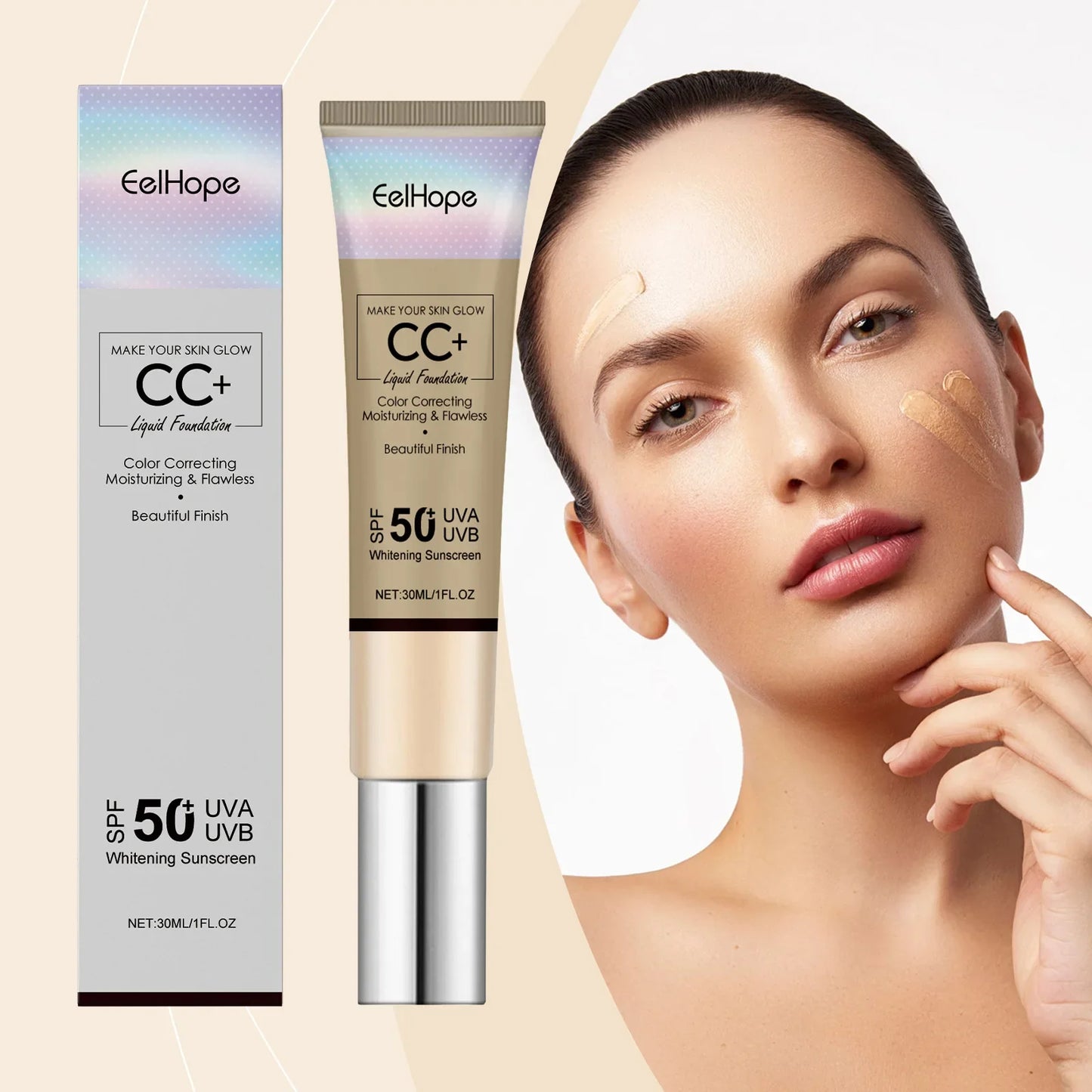 Eelhope CC Cream SPF 50 – Lightweight, Full Coverage & Brightening