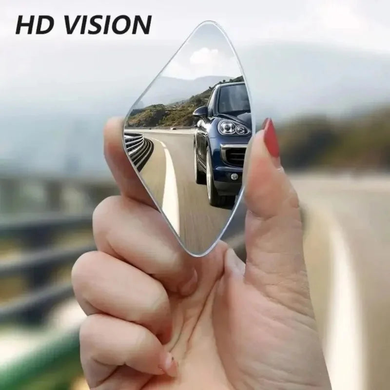 Universal Fit Glass Car Wide-angle Blind Spot Rearview Mirror 360