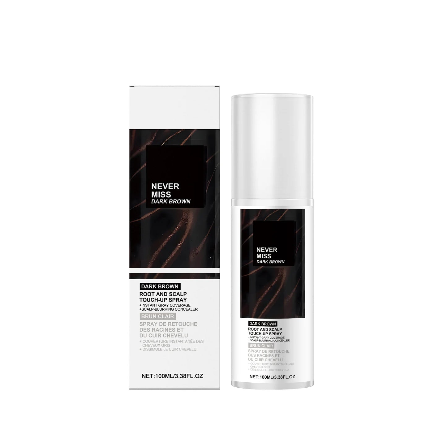 Instant Hair Color Spray Temporary Hair Color Easy Color Quickly Dryness Multi Shade Choose Daily Use Portable Hair Dyeing Spray Peaceful Pleasures Health and Wellness Dark Brown