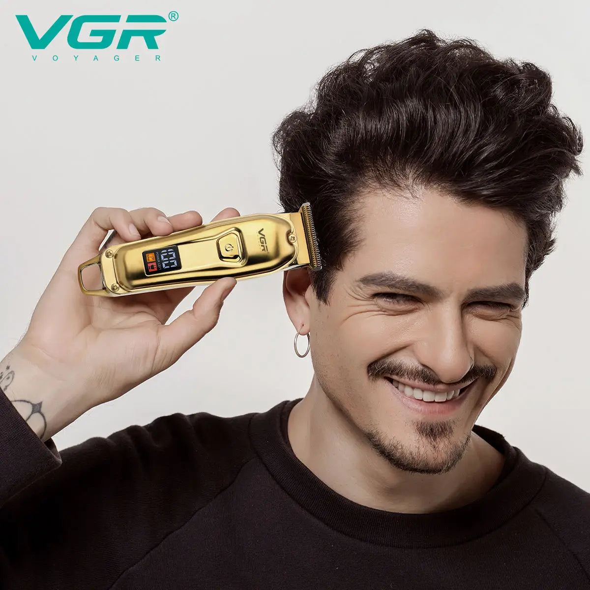 VGR 965 New metal Hair Cutting Machine Electric Hair Clipper Barber Professional Cordless Hair Trimmer for Men Peaceful Pleasures Health and Wellness