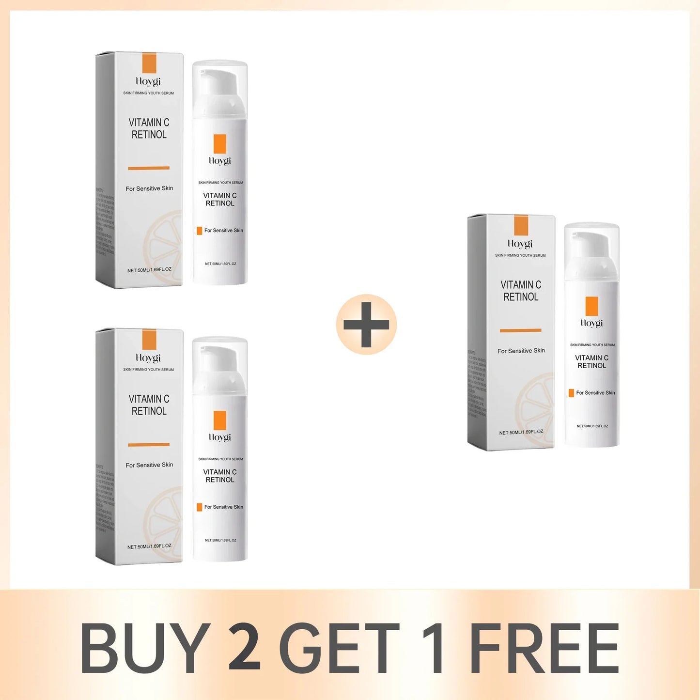 Hoygi Retinol Vitamin C Face Cream – Anti-Aging, 50ml