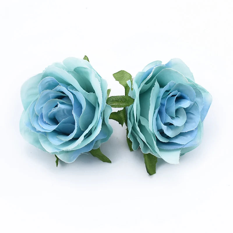 Silk Rose Artificial Flower Heads 5/10 Pcs | Wedding & Party Decor