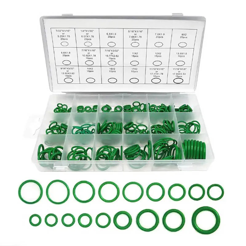 200pc Rubber O-Ring Assortment Kit – Multi-Size Gasket Seals