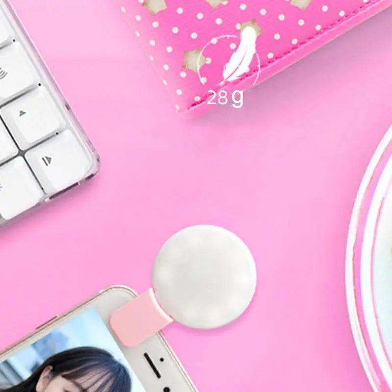 Mini LED Selfie Ring Light – Clip-On Phone Fill Light, 3 Brightness
