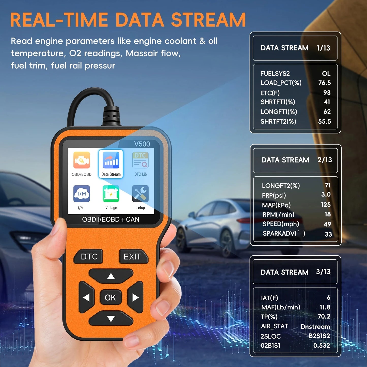 Obd2 Scanner Diagnostic Tool, Auto Check Engine Code Reader with Reset Function, Enhanced Obdii/Eobd Car Scan Tool Peaceful Pleasures Health and Wellness