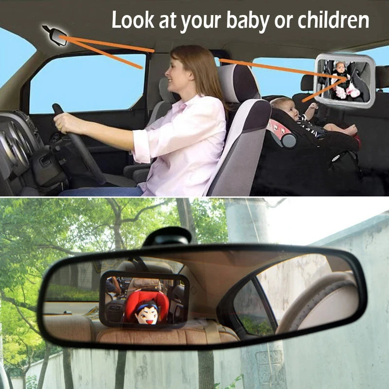 HOMEFISH Baby Car Mirrors Adjustable Car Rear Seat Mirrors Facing Headrest Mounted Children Baby Safety Monitoring Accessories Peaceful Pleasures Health and Wellness