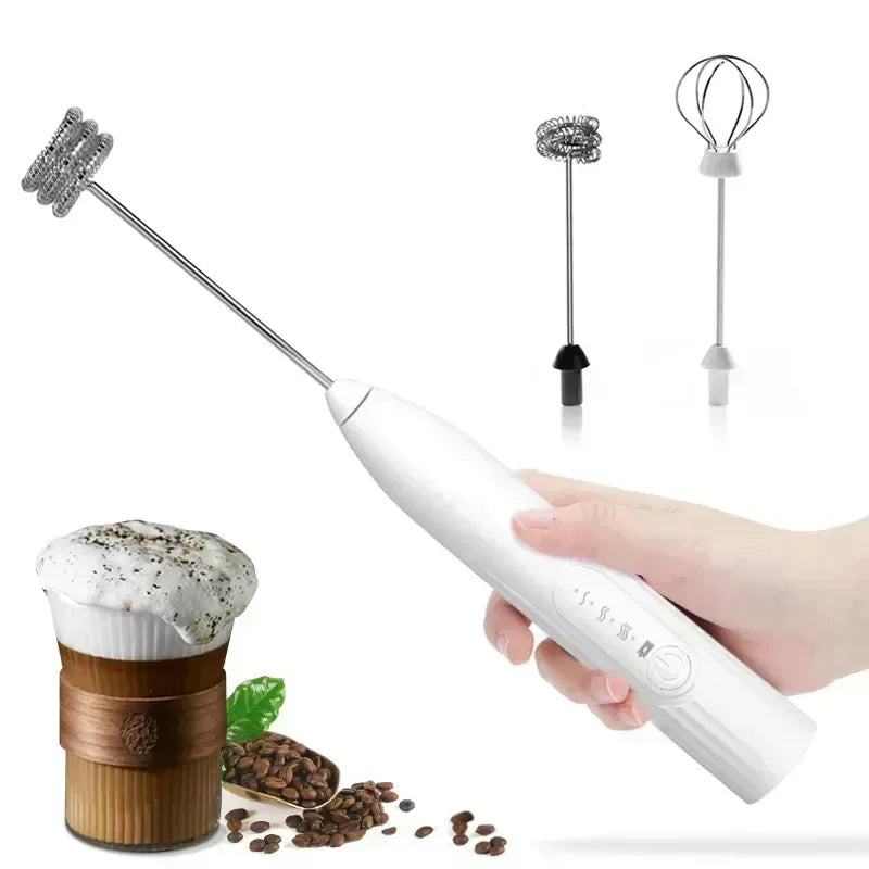 2-in-1 Kitchen Items USB Charging Electric Egg Beater Mini Blender Kitchens Accessories Mixer Household Gadgets Double Head Bar Peaceful Pleasures Health and Wellness