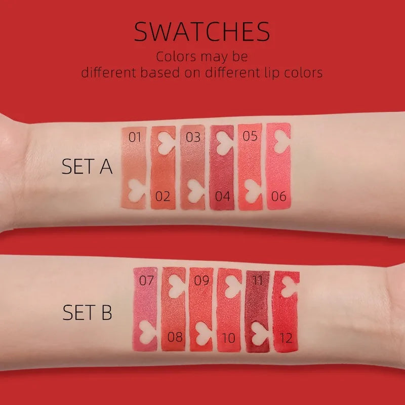 6-Piece Velvet Matte Lipstick Set | Long-Lasting Gift Box