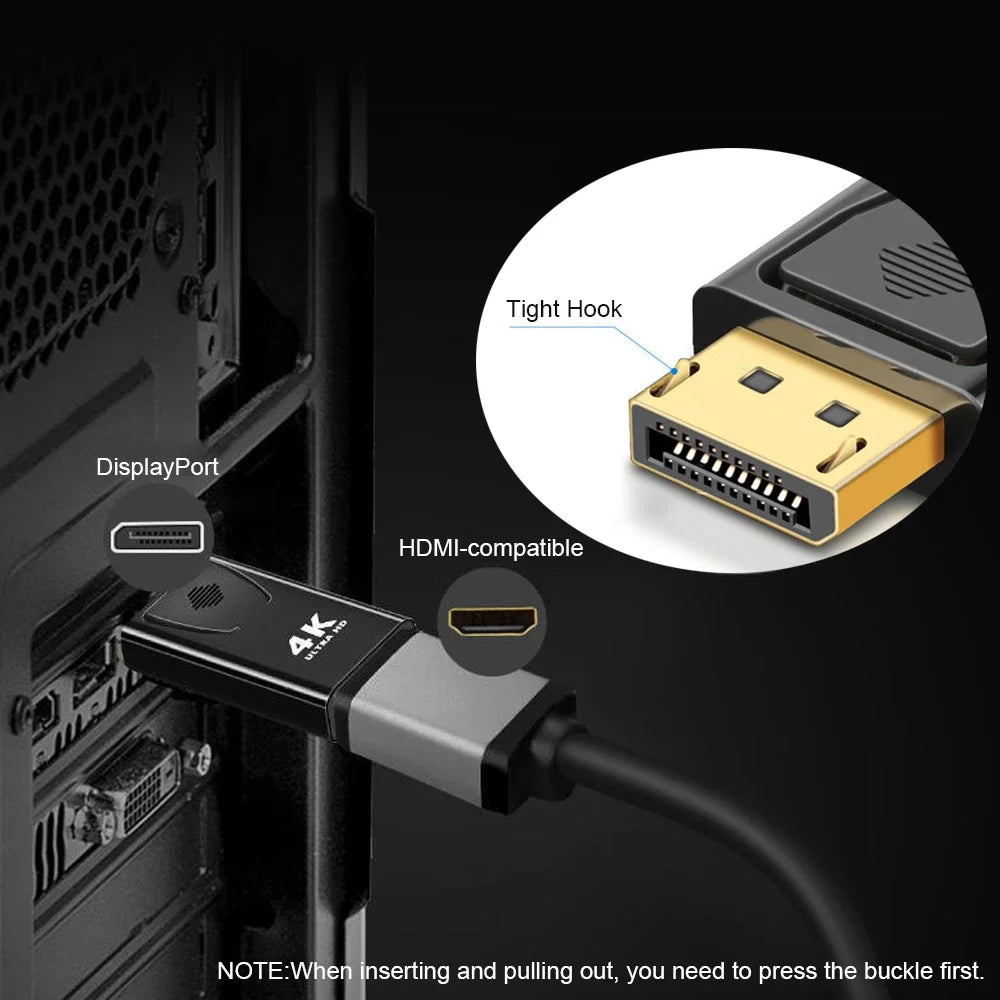 DisplayPort to HDMI Adapter 4K 1080P | DP to HDMI Converter
