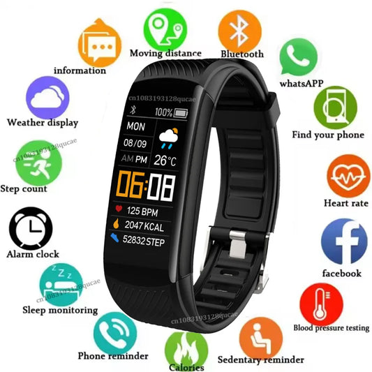 2026 New Smart Watch Heart Rate Monitor Men's Women's Smartwatch Sports Fitness Digital Watches for Men Women Band Bracelet MA27 Peaceful Pleasures Health and Wellness