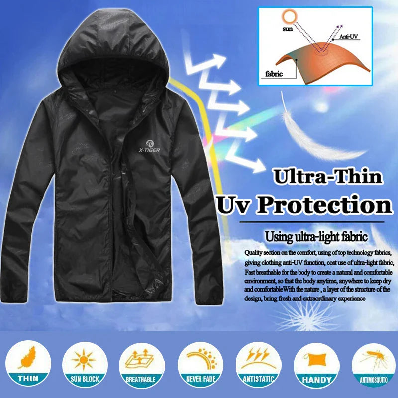 X-TIGER Windproof Reflective Cycling Jacket – Lightweight MTB