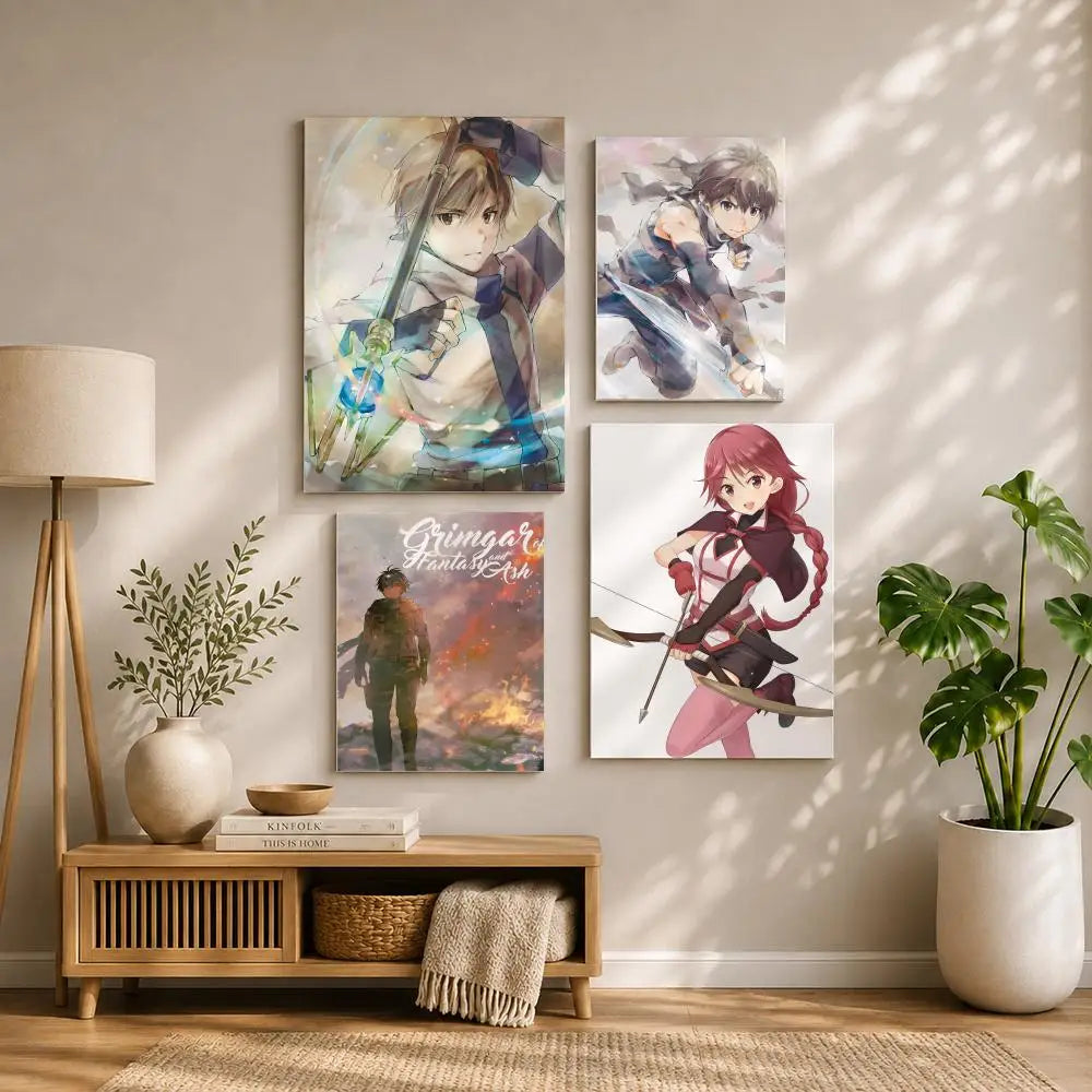 Grimgar of Fantasy & Ash Anime Poster – HD Waterproof Wall Art Anime Wall Poster Peaceful Pleasures Health and Wellness