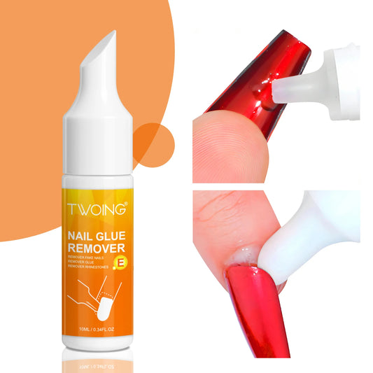 TWOING False Nail Tips Solid Adhesives Gel Remover Nail Liquid Easy To Soften Remover Press On Nails Gel Fake Tips Remover Tools Peaceful Pleasures Health and Wellness