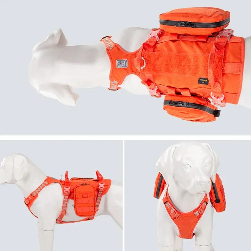 TRUELOVE Pet Harness Bag High Tactical Training Military Backpack Service Dog Harness Waterproof Fabric Hiking Training YH1806 Peaceful Pleasures Health and Wellness