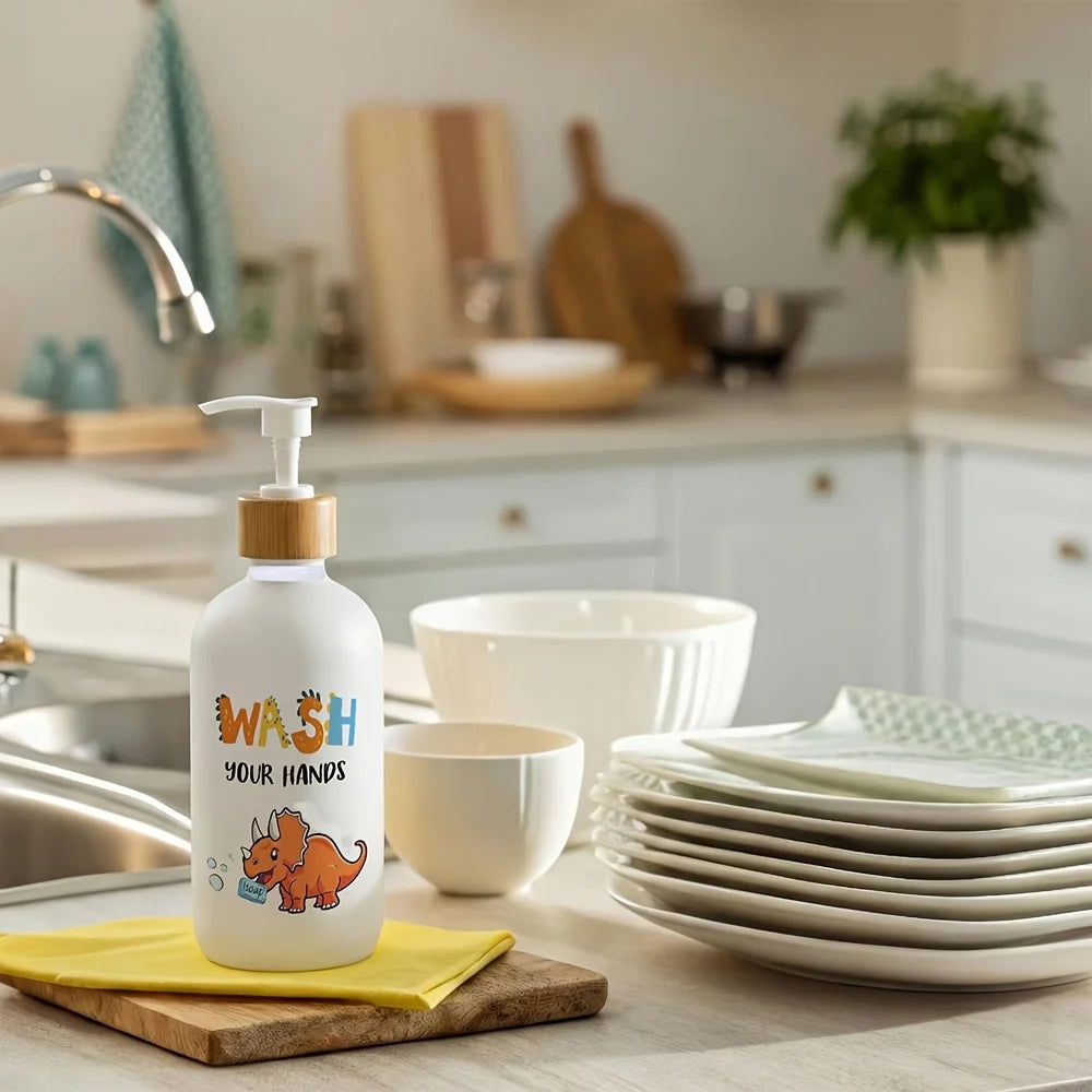 Dinosaur Soap Dispenser with Pump – Fun Kids Bathroom & Kitchen Countertop Hand Soap Dispenser
