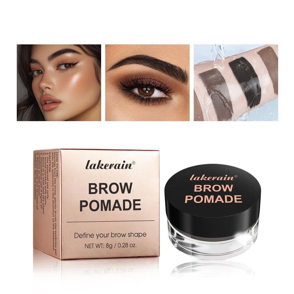 Lakerain Brow Pomade & Dual Brush – Waterproof & Long-Lasting Eyebrow Pomade Oasis Select