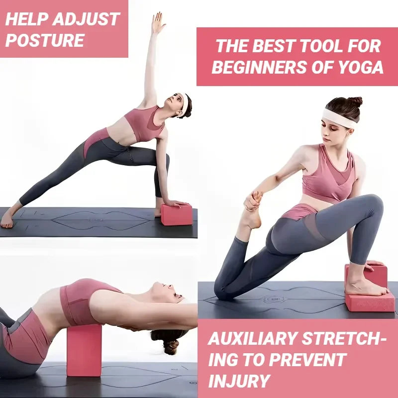2-Pack EVA Foam Yoga Blocks – Non-Slip Pilates & Stretch Bricks