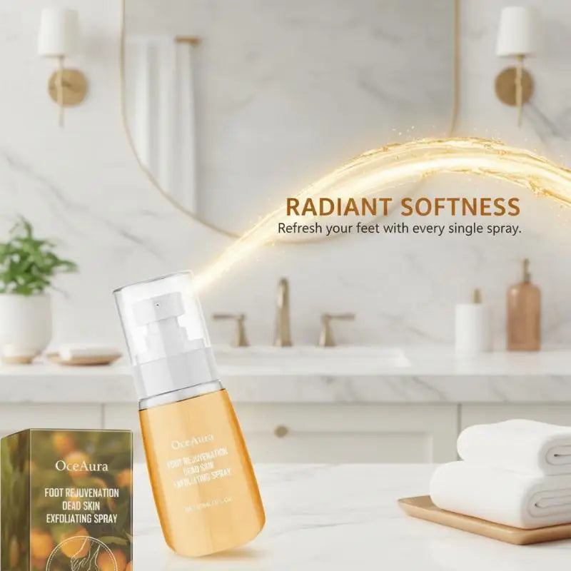 OceAura Nourishing Foot Spray Gentle Cleansing Moisturizing Pampering Heel Dry Daily Care Spray Peaceful Pleasures Health and Wellness