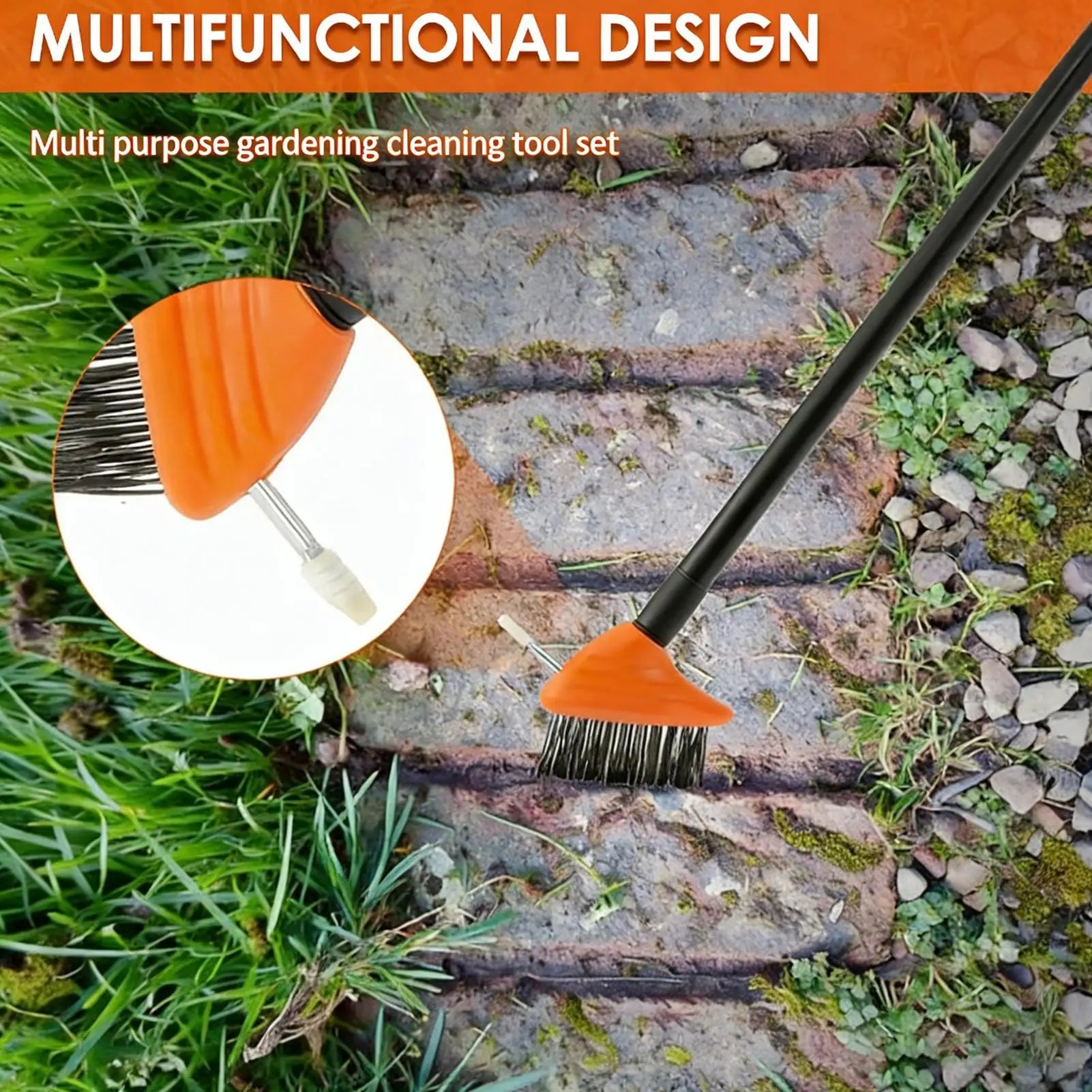 Crack & Crevice Grass Remover Tool Kit – Lawn & Driveway Brush Lawn Weeding Tool Peaceful Pleasures Health and Wellness China Mainland