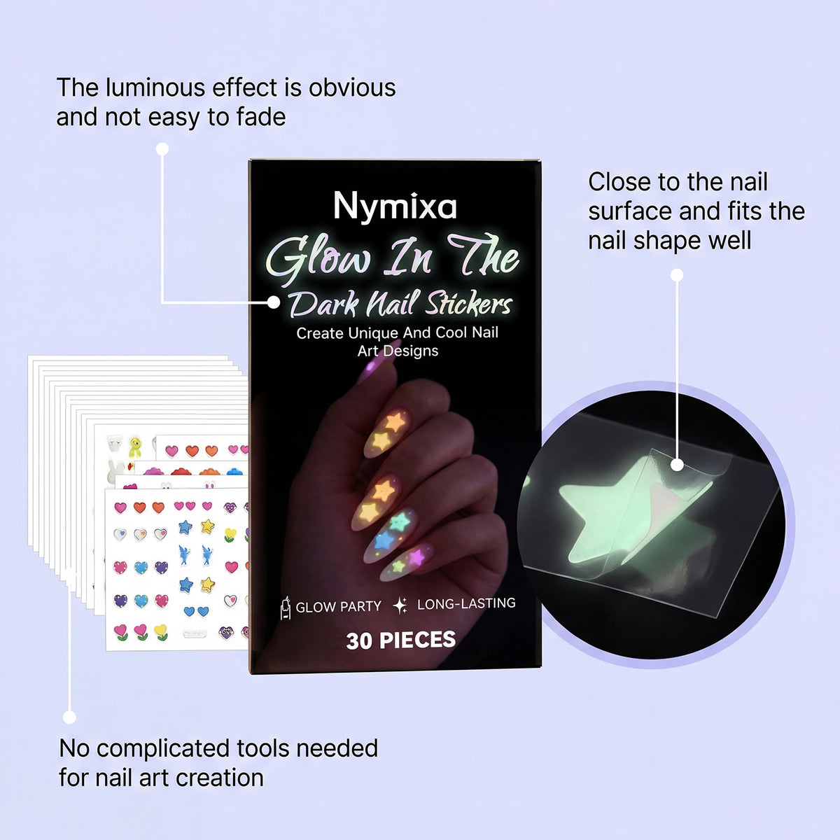 Fluorescent Nail Polish Glow In Dark Gel Colorful DIY Manicure Create Party Atmosphere Neon Luminous Top Coat Nails Polish Pens Peaceful Pleasures Health and Wellness