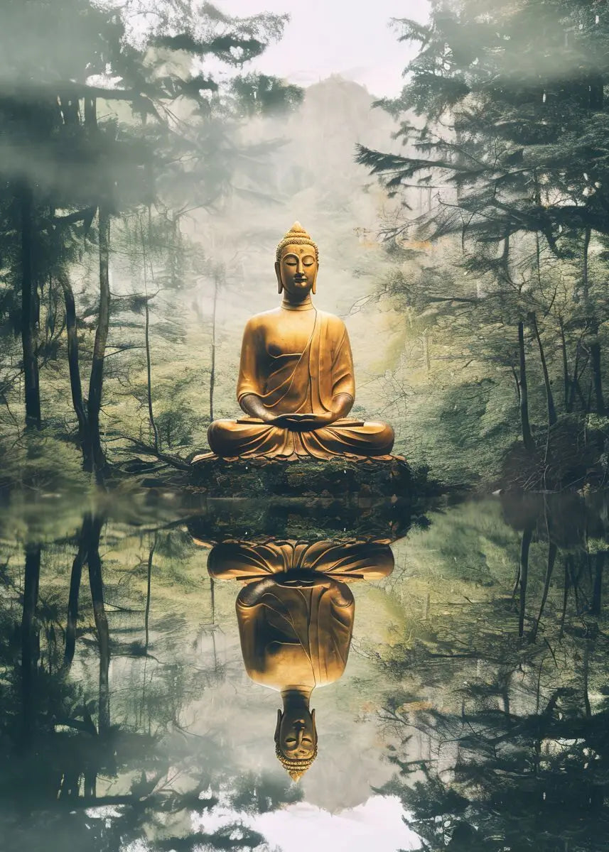 Buddha Zen Meditation Canvas Wall Art | Peaceful Nature Decor