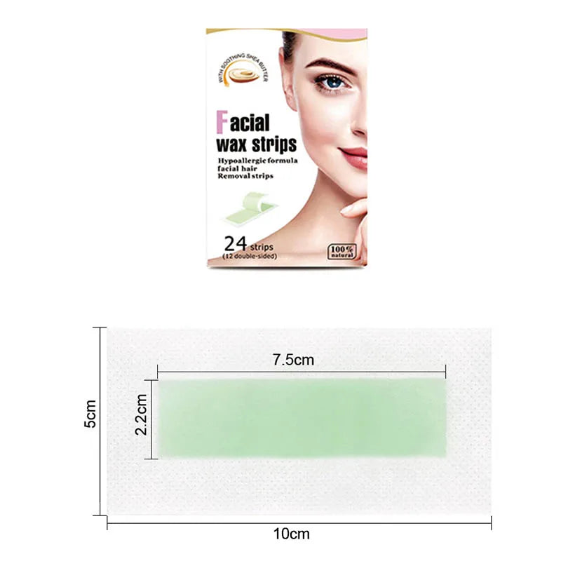 Strips Portable Hair Single-sided Double-sided Non-woven Depilatory Wax Paper Wax Strips Fast Hair Removal Peaceful Pleasures Health and Wellness