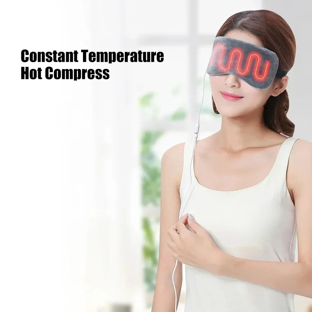 USB Heated Eye Mask – Warm Compress for Sleep & Eye Care