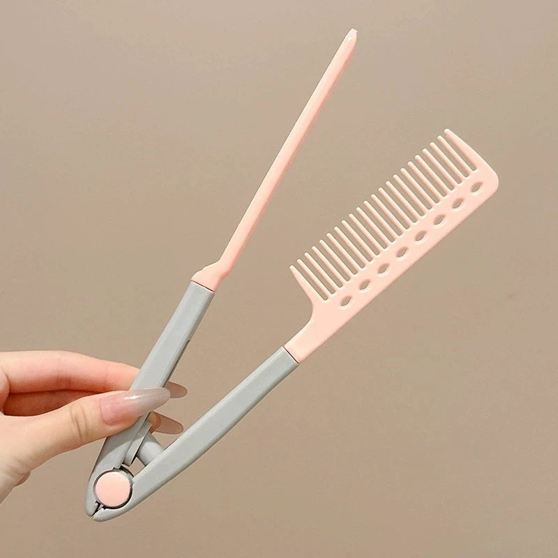 V-Shape Wood Comb for Hair Straightening & Styling