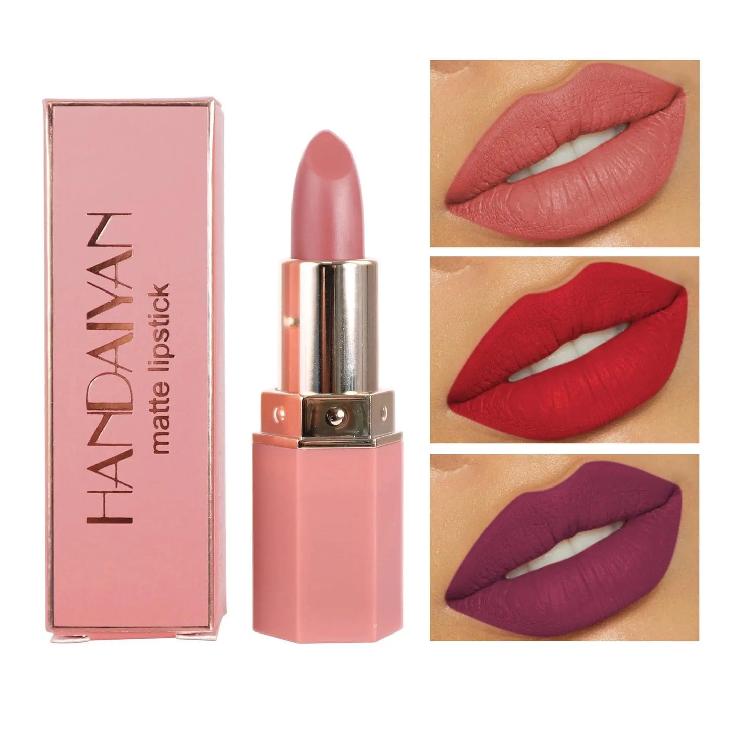 HANDAIYAN Matte Lipstick – 6 Shades, Long-Lasting & Moisturizing