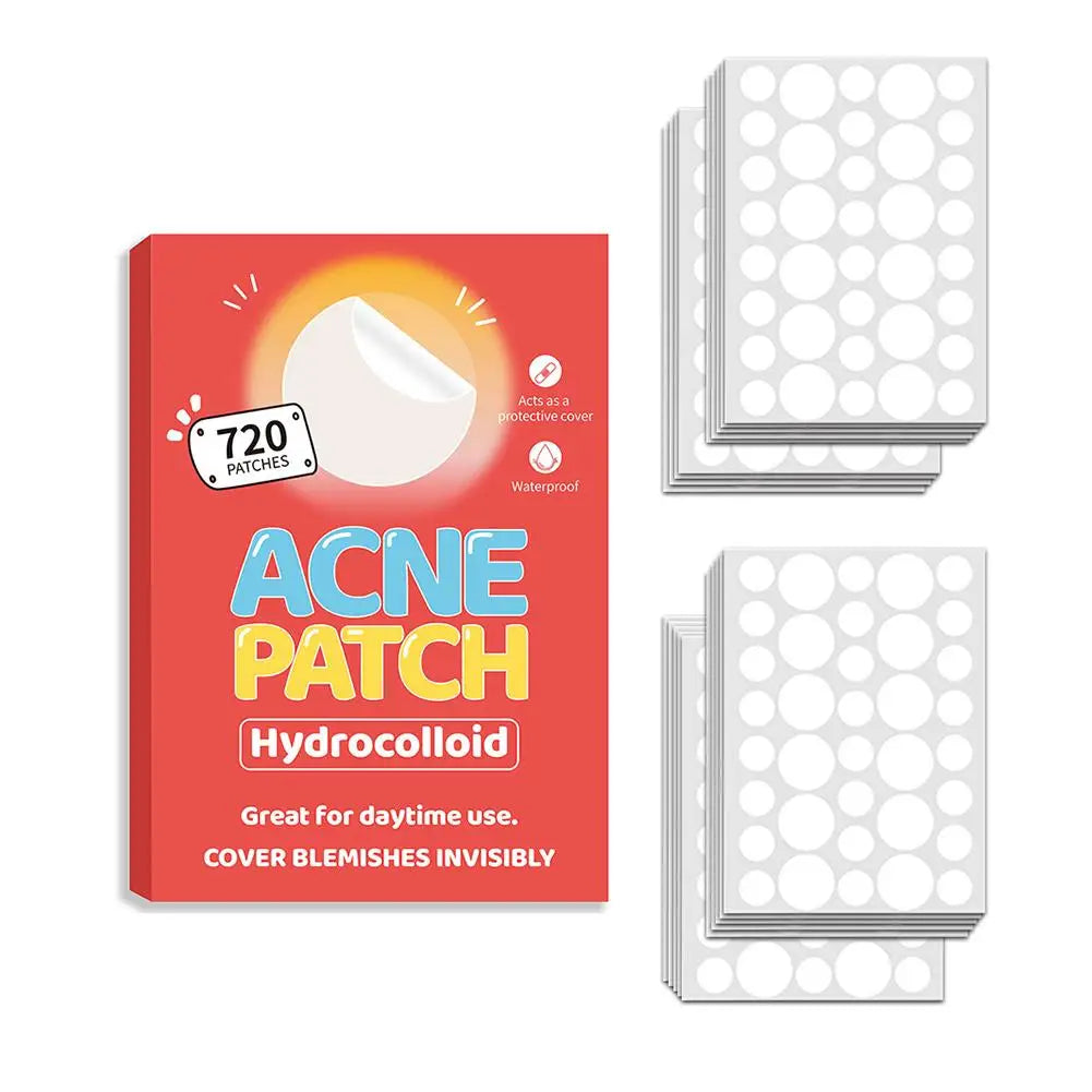 Invisible Hydrocolloid Acne Patches – Multi-Shape Spot Stickers for Face | 40–720 Pcs Peaceful Pleasures Health and Wellness D