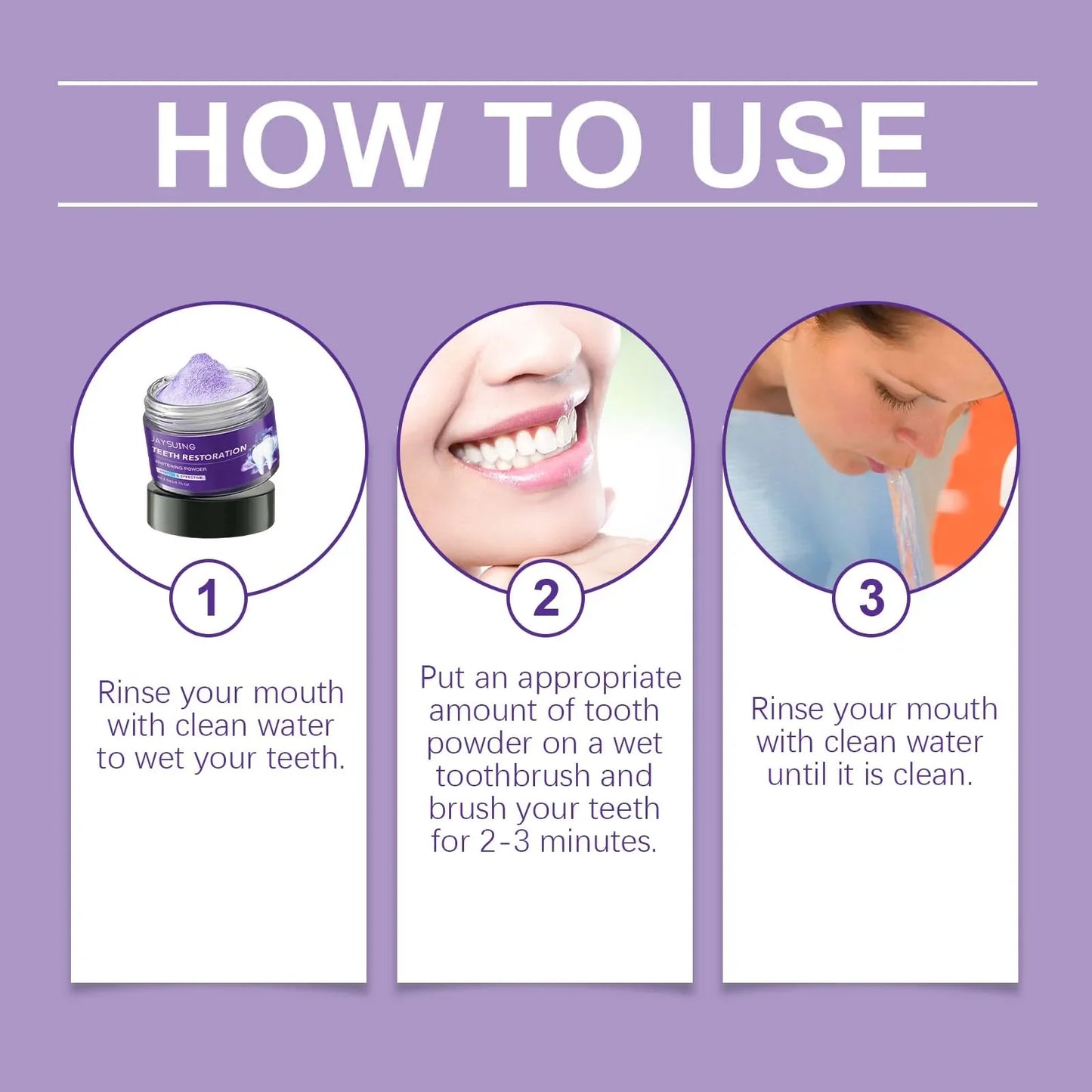 Jaysuing Purple Whitening Tooth Powder | Stain Removal