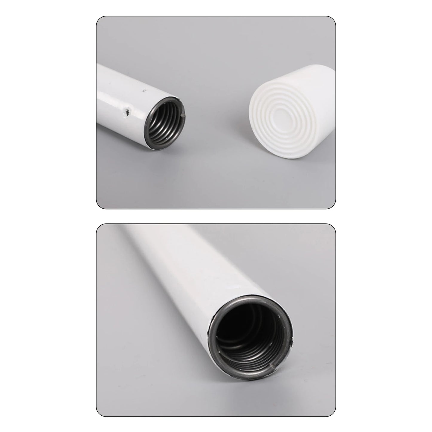 Spring Tension Curtain Rods Durable Adjustable Length Hanging Curtain Rods for Windows Doors Cabinet Door Frames Peaceful Pleasures Health and Wellness