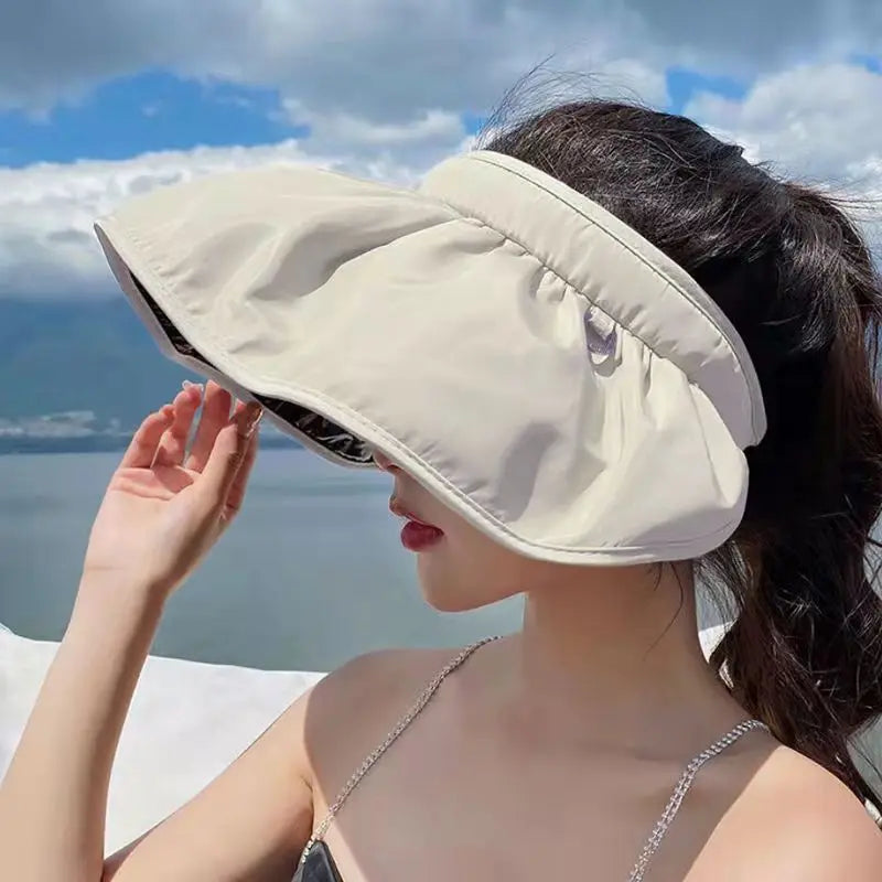 Women's UPF 50+ Foldable Sun Hat – 2-in-1 UV Headband Cap