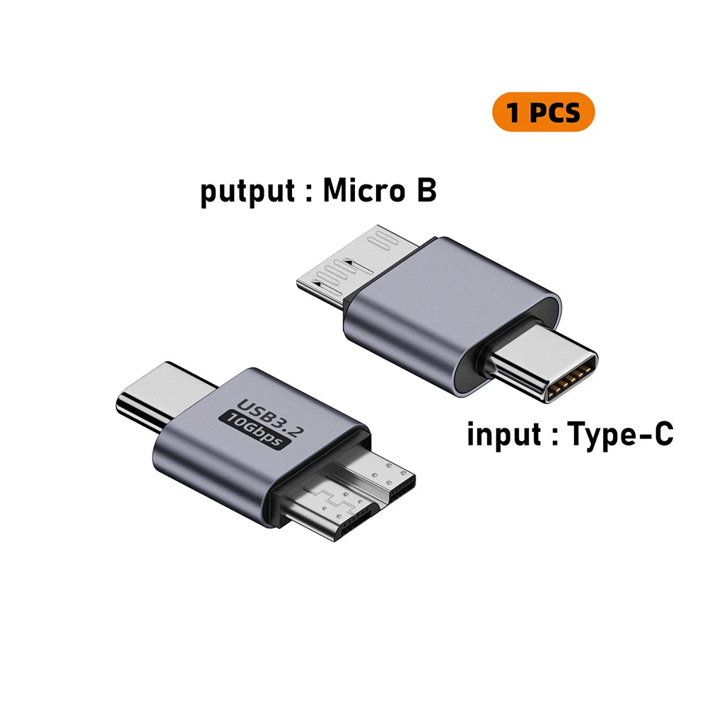 USB-C to Micro-B Adapter | USB 3.0 HDD Cable Connector