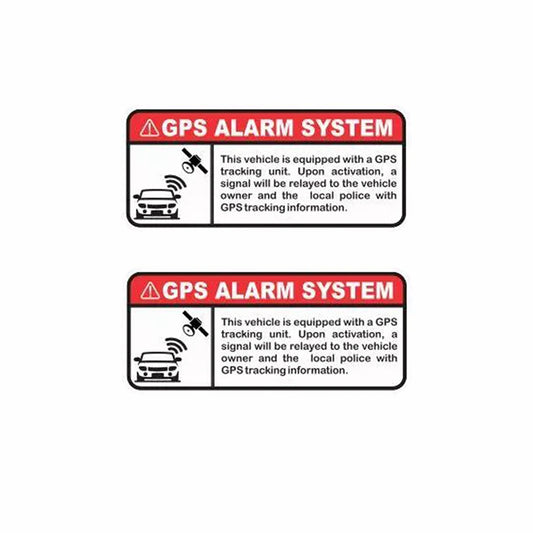 GPS Alarm System Warning Sticker Set Car Decal Peaceful Pleasures Health and Wellness Default Title