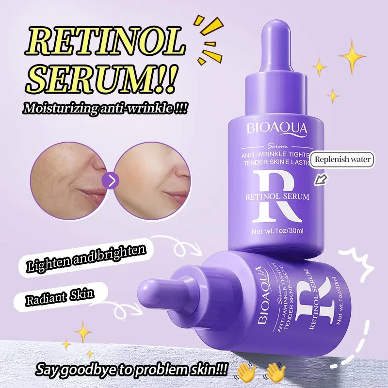 BIOAOUA Retinol Serum Moisturizing Anti-Aging Anti-wrinkles Firming and Brightening Skin Tone 30ml Peaceful Pleasures Health and Wellness