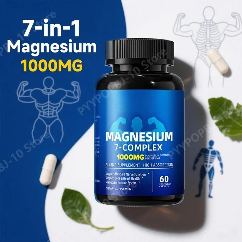 Magnesium 7-Complex 1000mg 7-in-1 High Absorption | 60 Veggie Caps