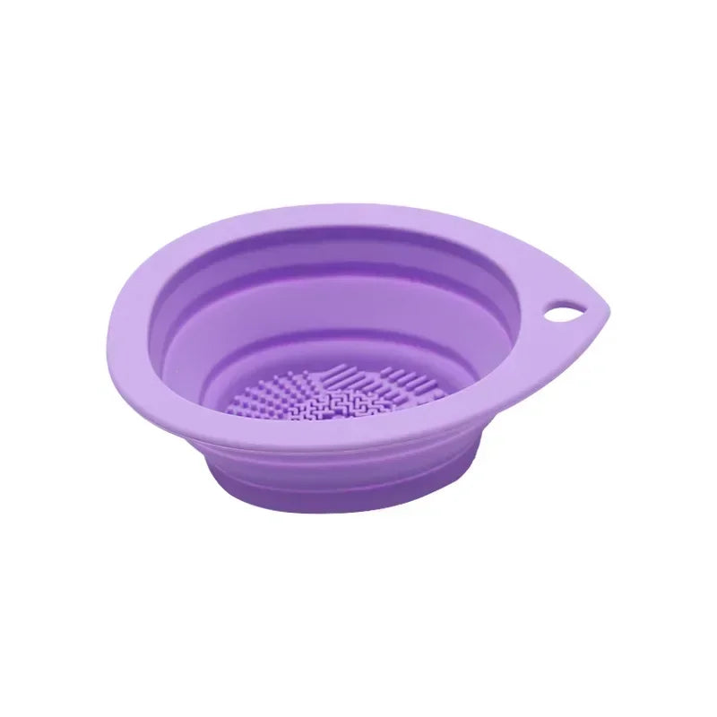 Silicone Makeup Brush Cleaner Foldable Washing Bowl
