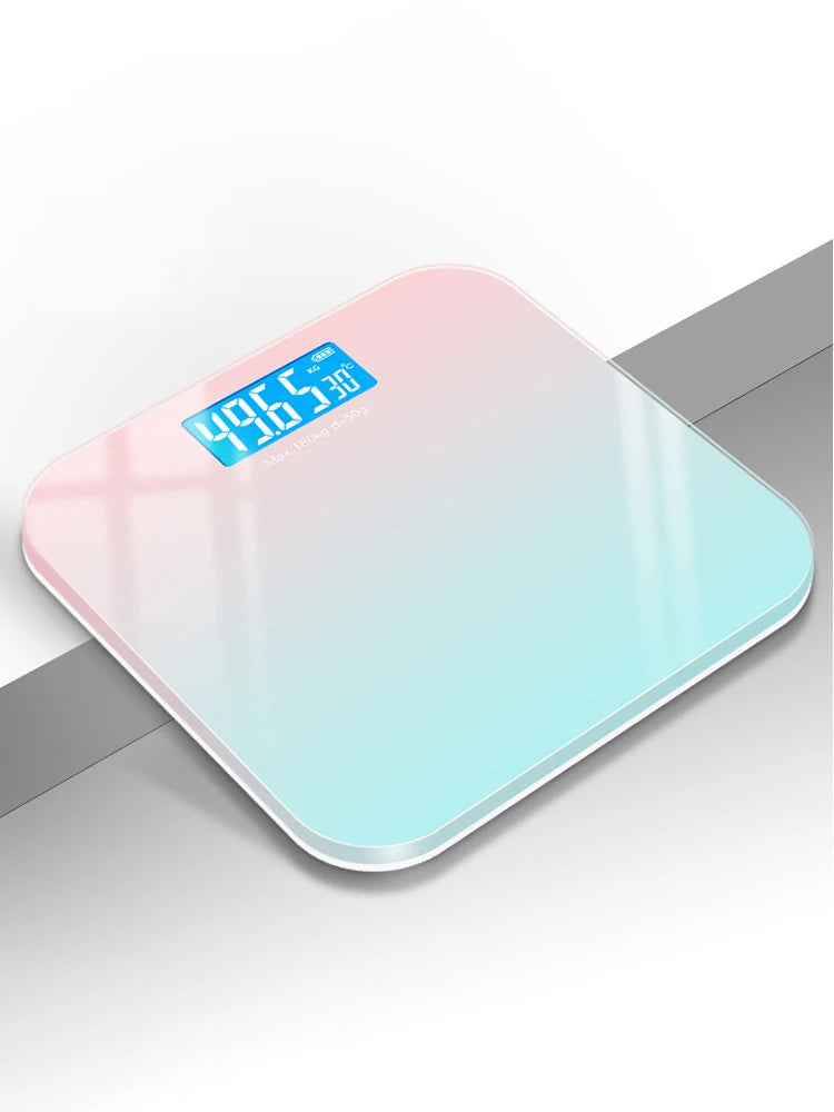 Digital Body Weight Scale, Gradient Color Rechargeable & Battery-Powered, Home Adult Digital Weight Scale with High Sensitivity, Peaceful Pleasures Health and Wellness LCD battery version 1