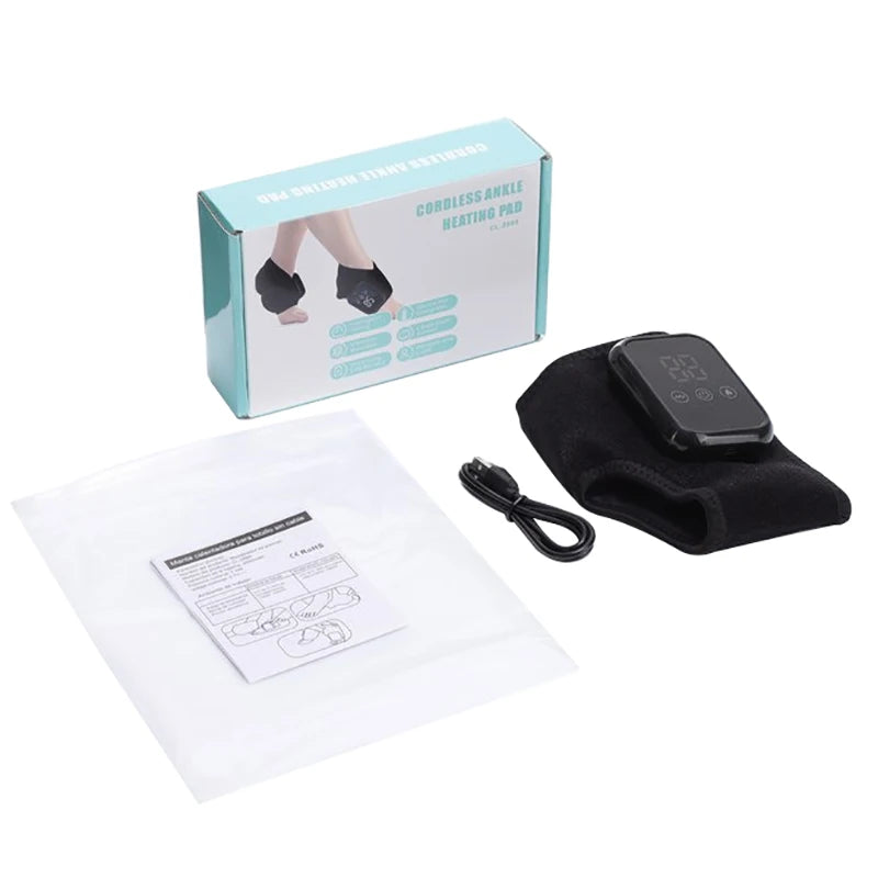 Triple Function Heated Foot & Ankle Massager, Utilizes Vibration and Compression Measures Peaceful Pleasures Health and Wellness A
