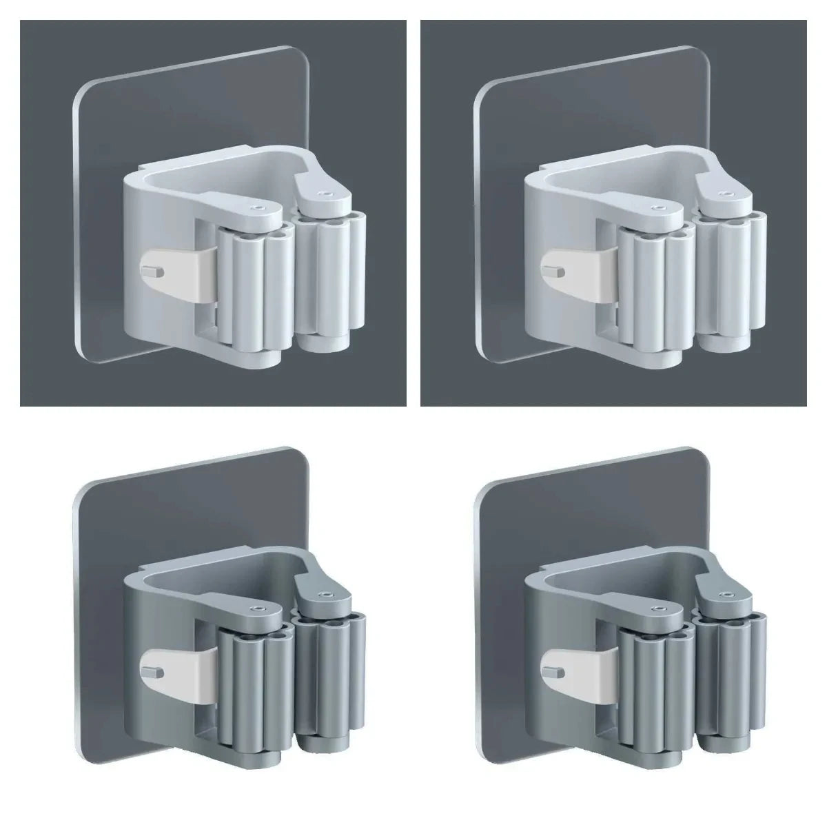 Wall-Mounted Mop & Broom Holder Hooks | 2/4 PCS Storage Rack