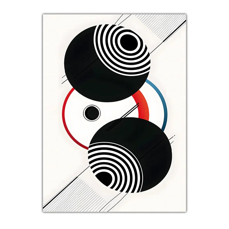 Abstract Wall Art Black and White Geometric Canvas Painting Modern Style Poster Prints for Lliving Room Wall Decor Peaceful Pleasures Health and Wellness 01 30x40cm No Frame China Mainland