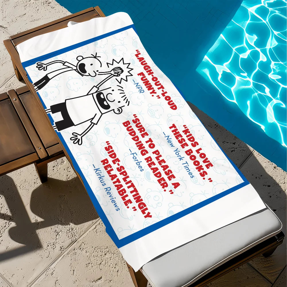 Anime Wimpy Kid Quick-Dry Beach Towel | Soft Pool & Travel Towel