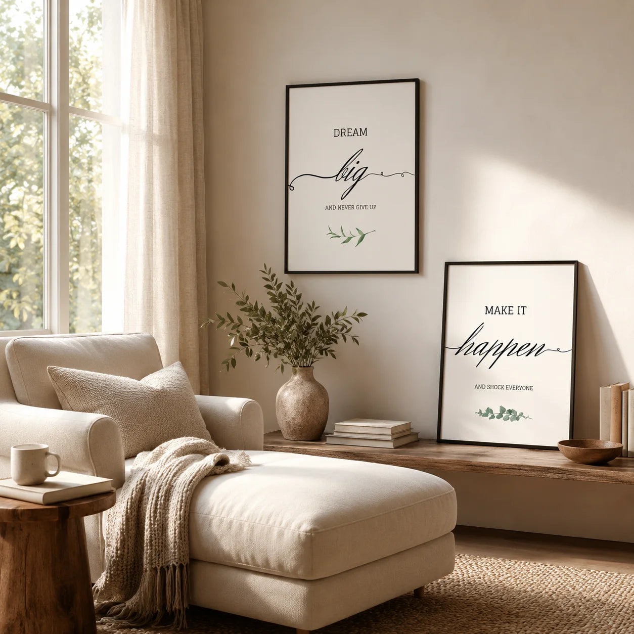 Nordic Wall Art Motivational Typography Snowy Forest Canvas Painting Nordic Style Poster Prints Bedroom Living Room Wall Decor Peaceful Pleasures Health and Wellness