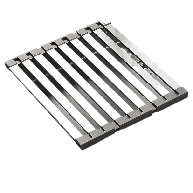 42X32.5cm Stainless Steel Collapsible Telescoping Sink Drain Rack for Chopsticks Dish Organizer Basket Kitchen Sink Storage Rack Peaceful Pleasures Health and Wellness