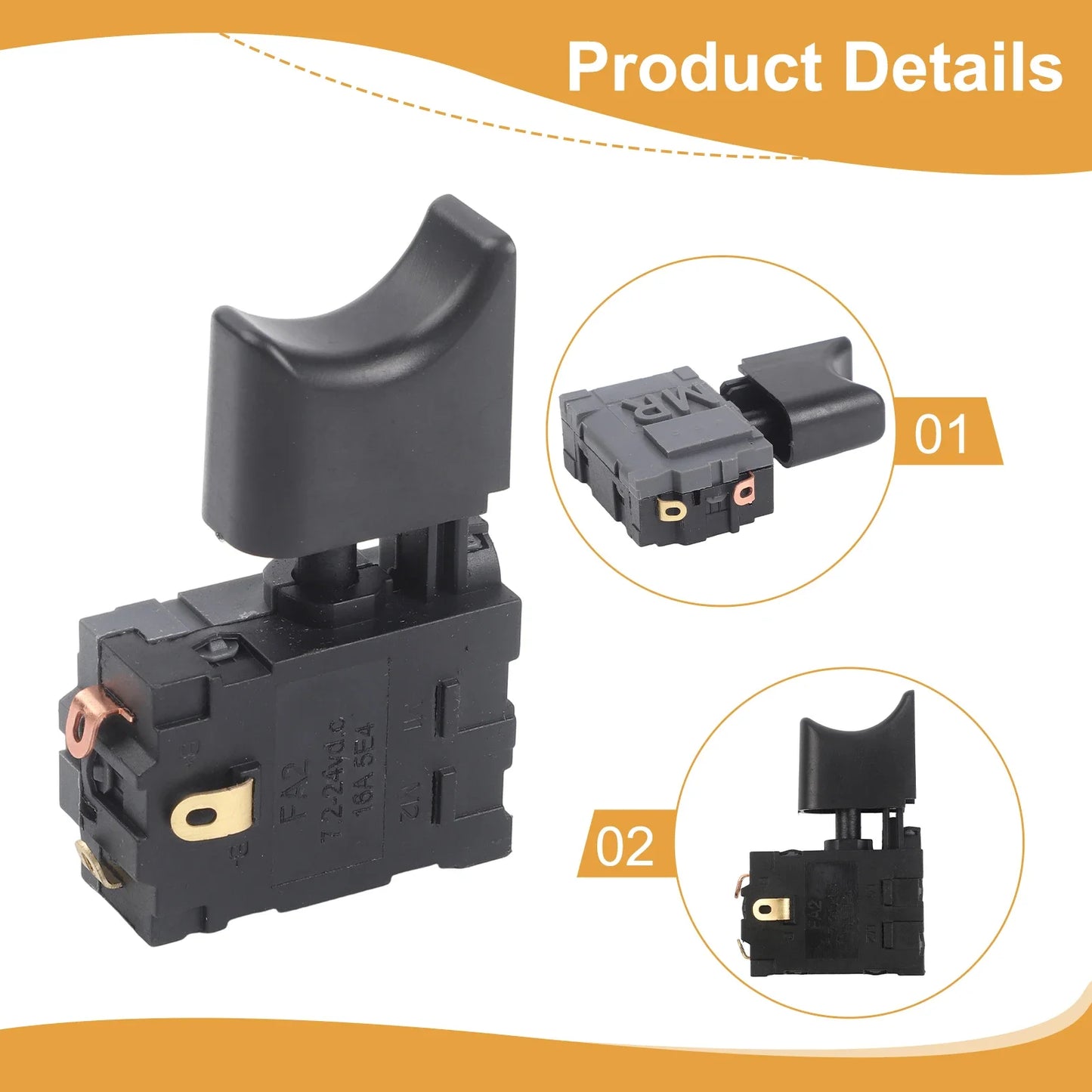 16A 5E4 Lithium Battery Switch Control Electric Blower Trigger