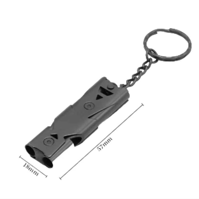 Double Tube Explosive Whistle Outdoor Distress Whistle Stainless Steel High-frequency Earthquake Rescue Whistle Survival Whistle Peaceful Pleasures Health and Wellness